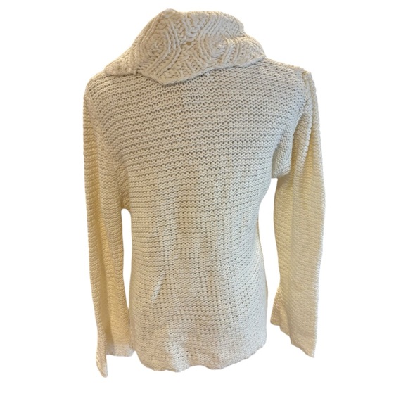 Joseph A White Cable Knit Cowl Neck Sweater - Picture 4 of 11